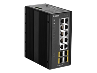 Bild von D-LINK DIS-300G-14PSW 14 Port L2 Managed Industrie Switch with 10 x 10/100/1000BaseTX ports 8 PoE & 4 x 100/1000BaseSFP ports