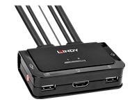 Bild von LINDY 2 Port HDMI 2.0 18G USB 2.0 Cable KVM Switch mit Audio