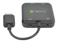 Bild von TECHLY HDMI Audio-Extractor Stereo/Audio-Kanal 5.1 4K 3D  Erlaubt das Extrahieren von Audio und das Senden eines Audio-Signals