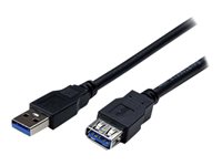 Bild von STARTECH.COM 2m USB 3.0 Verlängerungskabel - USB 3 Typ A auf A 2 Meter Kabel Verlängerung - Stecker/ Buchse - Schwarz