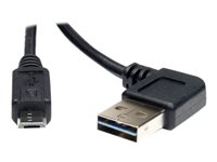 Bild von EATON TRIPPLITE Universal Reversible USB 2.0 Cable Reversible Right / Left-Angle A to Micro-B M/M 3ft. 0,91m