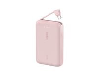 BELKIN 10k PD20w Integrated USB-C Cable Power Bank Pink