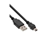 Bild von INLINE USB 2.0 Mini-Kabel USB A Stecker an Mini-B Stecker 5pol. schwarz 2m
