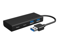 Bild von ICY BOX IB-HUB1425-C3 USB 3.0 HUB mit 2x USB 3.0 Type-A und 2x USB 3.0 Type-C Integriertes USB Kabel - Lange 10 cm Aluminium