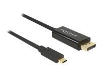 Bild von DELOCK Kabel USB Type-C Stecker > Displayport Stecker (DP Alt Mode) 4K 60 Hz 2 m schwarz