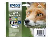 Bild von EPSON T1285 Tinte schwarz und dreifarbig Standardkapazität 5.9ml and 3 x 3.5ml 4-pack blister ohne Alarm