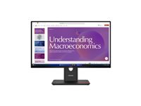 Bild von LENOVO ThinkVision T24D-40 60,45cm 23,8Zoll 1920x1080 IPS 120Hz USB-C docking 96W Daisy Chain Speakers 2x2W Epeat Gold TopSeller