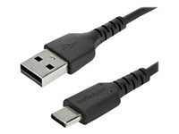 Bild von STARTECH.COM 2m USB 2.0 auf USB-C Kabel - Hochwertiges USB 2.0 Kabel - USB-Kabel - Schwarz - Aramidfaser