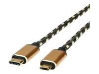 Bild von ROLINE GOLD USB 2.0 Kabel Typ C ST Micro B ST reversibel 3m