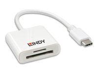 LINDY USB 3.1 Type C SD/microSD Card Reader