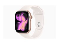 APPLE WATCH SERIES 11�GPS�46MM�ROSE GOLD ALUMINIUM CASE WITH LIGHT BLUSH SPORT BAND - S/M