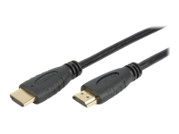 Bild von TECHLY HDMI 4K 60Hz High Speed Anschlusskabel 2m schwarz mit Ethernet mit 2x19polige vergoldete HDMI Stecker