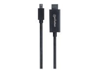 Bild von MANHATTAN 4K60Hz Mini-DisplayPort auf HDMI-Kabel Mini-DisplayPort-Stecker auf HDMI-Stecker 1 m schwarz