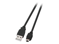 Bild von EFB USB2.0 Anschlusskabel A-Mini B 5polig  St.-St. 1,8m schwarz Classic