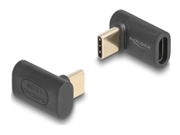 Bild von DELOCK Adapter USB 40 Gbps USB Type-C PD 3.1 240 W Stecker zu Buchse gewinkelt 8K 60 Hz