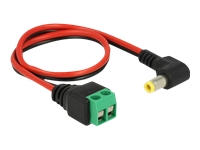 Bild von DELOCK Kabel DC 5,5 x 2,5mm Stecker zu Terminalblock 2 Pin 30cm gewinkelt