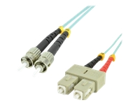 MCL ST/SC Multimode duplex 50/125 OM3 optical fiber - 10m