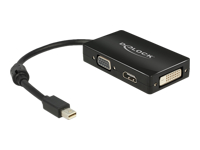 Bild von DELOCK Adapterkabel mini DisplayPort Stecker > 1 x VGA + 1 x HDMI + 1 x DVI 24+1 schwarz