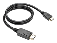 EATON TRIPPLITE DisplayPort 1.2 to HDMI Adapter Cable DP with Latches to HDMI M/M 4K 3ft. 0.9m