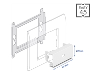 Bild von DELOCK Easy 45modulblende Loch-Ausschnitt M6 45 x 22,5mm weiss