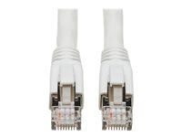 EATON TRIPPLITE Cat8 25G/40G Certified Snagless Shielded S/FTP Ethernet Cable RJ45 M/M PoE White 15ft. 4.57m