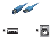 Bild von TECHLY USB3.0 Anschlusskabel blau 2m Stecker Typ A auf Stecker Typ B