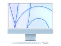 Bild von APPLE iMac 4,5K 59,62cm 23,5Zoll Apple M1 Chip 8C CPU und 7C GPU 16C N.E. 8GB 256GB SSD MM MaKey DE - Blau