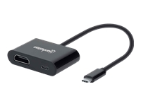 Bild von MANHATTAN USB-C auf HDMI-Konverter mit Power Delivery-Ladeport 4K60Hz-Aufloesung PD-Port mit bis zu 60W 3 A/20V schwarz