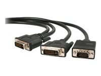 Bild von STARTECH.COM 1,8m DVI-I auf DVI-D und HD15 VGA Splitter Kabel - DVI zu VGA Video-Kabel