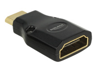Bild von DELOCK Adapter High Speed HDMI mit Ethernet - HDMI Mini-C Stecker > HDMI-A Buchse 4K schwarz