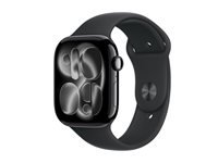APPLE WATCH SERIES 11�GPS�46MM�JET BLACK ALUMINIUM CASE WITH BLACK SPORT BAND - M/L