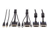 Bild von EATON TRIPPLITE DVI KVM Cable Kit - DVI USB 3,5mm Audio 3xM/3xM + USB M/M + DVI M/M 6 ft. 1,83m