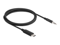 Bild von DELOCK Audio Stereo Kabel USB Type-C Stecker zu Klinkenstecker 3,5mm 3 Pin 1m schwarz