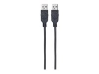 Bild von MANHATTAN USB 2.0 A Anschlusskabel 3m Typ A Stecker - Typ A Stecker 480 Mbps 3m schwarz