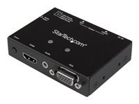 Bild von STARTECH.COM 2 Port VGA + HMDI auf VGA Konverter Switch / Verteiler mit Vorrangsschaltung - 1080p