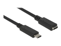 Bild von DELOCK Verlängerungskabel SuperSpeed USB USB 3.1 Gen 1 USB Type-C Stecker > Buchse 3 A 1,0 m schwarz