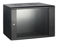 MCL IC6E99AL60P459U - Coffret réseau mural 19p 9U profondeur 450 - Noir