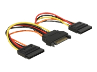 Bild von DELOCK Kabel Power SATA 15 Pin Stecker > 2 x Power SATA 15 Pin Buchse 15cm