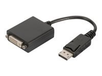 Bild von DIGITUS DisplayPort Adapterkabel DP - DVI (24+5) St/Bu 0,15m,m/Verriegelung DP 1.1a kompatibel sw