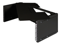 Bild von DIGITUS Top or base closing panel for patch bracketwith brushed cable entry black RAL 9005