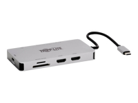 Bild von EATON TRIPPLITE USB-C Dock Dual Display - 4K 60Hz HDMI USB 3.2 Gen 1 USB-A Hub GbE Memory Card 100W PD Charging Gray