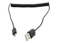 Bild von ROLINE USB2.0 Spiralkabel  A MicroB  1m