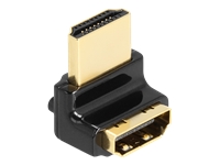 Bild von DELOCK HDMI Adapter Stecker zu Buchse 90 oben gewinkelt 8K 60Hz Metall