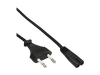 Bild von INLINE BULK 45er Netzkabel Netzstecker auf Euro 8 C7 Stecker 3m