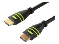 Bild von TECHLY HDMI High Speed mit Ethernet Anschlusskabel 10m schwarz 3fach geschirmt HDMI 19pol.Stecker auf HDMI 19pol.Stecker