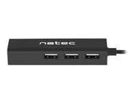 HUB USB-C 2.0 NATEC BUTTERFLY 3-PORTY+ RJ45 NA KABLU