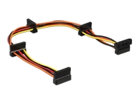 Bild von DELOCK Kabel Power SATA 15 Pin Stecker > 4 x SATA 15 Pin Buchse 40 cm mehrfarbig