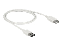 Bild von DELOCK Verlängerungskabel EASY-USB 2.0 Typ-A Stecker > USB 2.0 Typ-A Buchse weiss 1 m