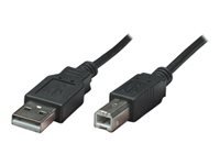 Bild von MANHATTAN USB 2.0 B Anschlusskabel 0,5m Typ A Stecker - Typ B Stecker 480 Mbps schwarz