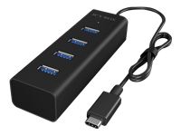 Bild von ICY BOX IB-Hub1409-C3 4 Port USB Type-C Hub unterstuetzt Datenuebertragung bis zu 5 Gbit/s und Plug and Play